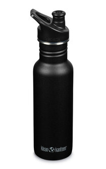 Klean Kanteen drinkfles met sportdop - 532 ml - Zwart